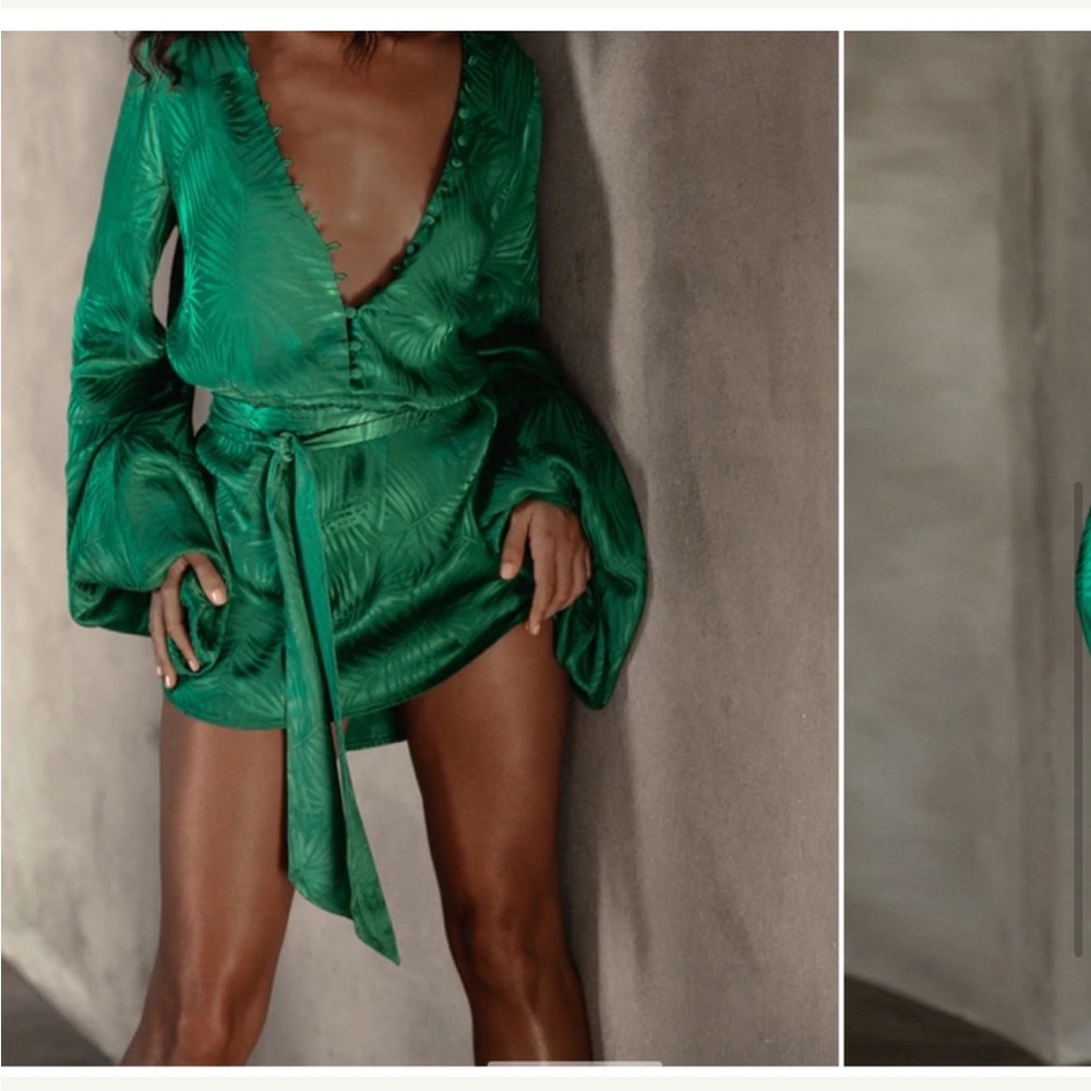 Elegant Green Women's Intimate Dress